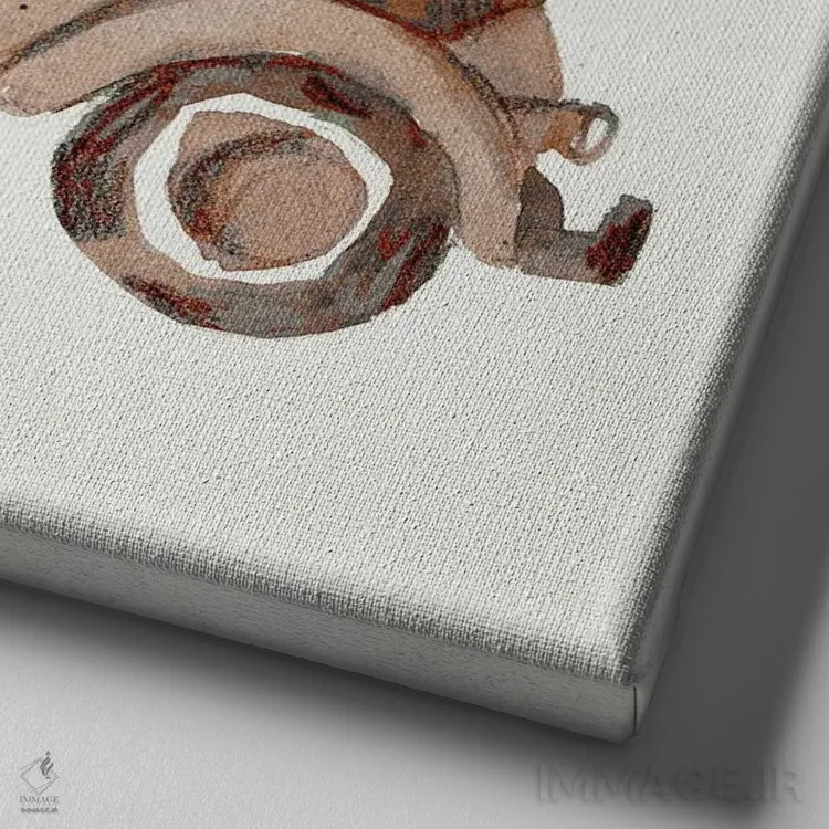 تابلو مجموعه آفریقا اثر برنادت اوربانویک - نمای نزدیک بافت بوم