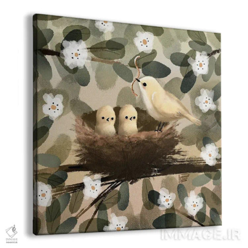 تابلو لانه پرنده اثر برنادت اوربانویک - نمای پرسپکتیو محصول