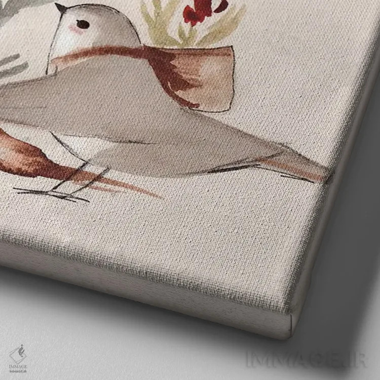 تابلو دوستان باغبانی اثر برنادت اوربانویک - نمای نزدیک بافت بوم