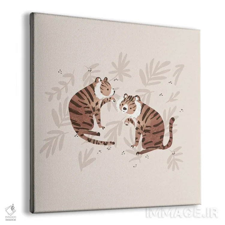 تابلو دو ببر اثر برنادت اوربانویک - نمای پرسپکتیو محصول