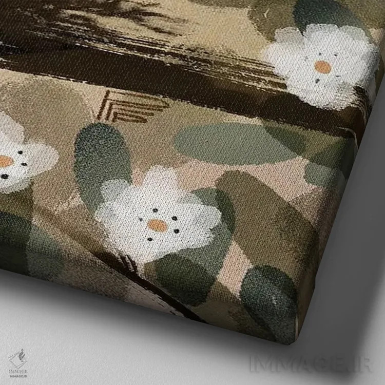 تابلو لانه پرنده اثر برنادت اوربانویک - نمای نزدیک بافت بوم