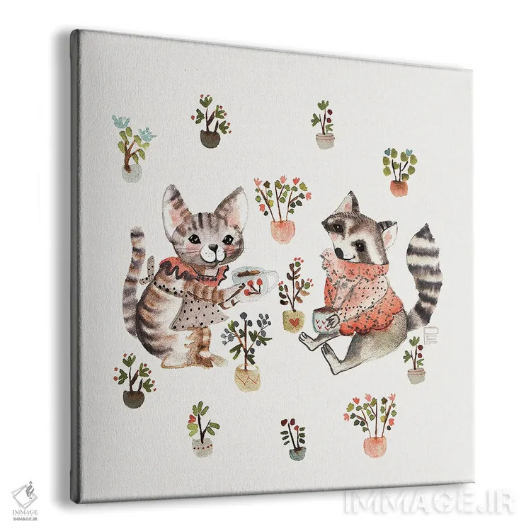 تابلو مهمانی چای اثر برنادت اوربانویک - نمای پرسپکتیو محصول