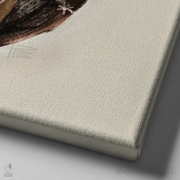 تابلو دختر گلبهدست اثر برنادت اوربانویک - نمای نزدیک بافت بوم