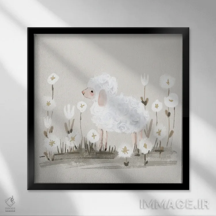 تابلو برهٔ عید پاک اثر برنادت اوربانویک - نمای قابدار مشکی