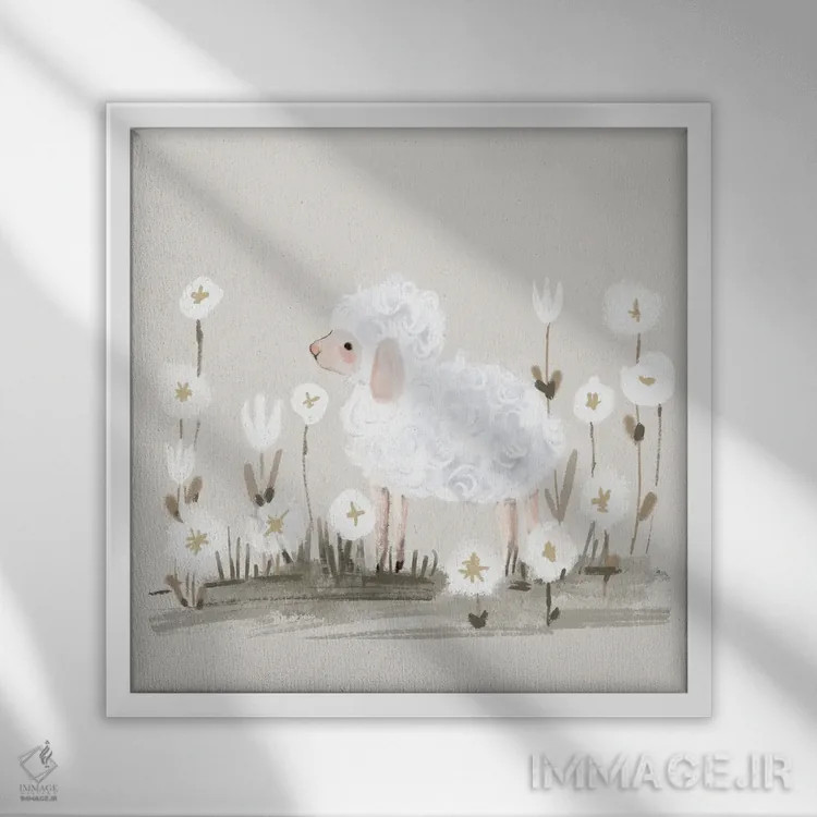 تابلو برهٔ عید پاک اثر برنادت اوربانویک - نمای قابدار سفید