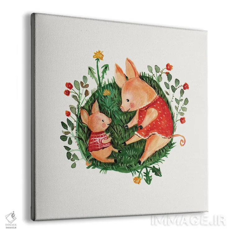 تابلو مامان و من اثر برنادت اوربانویک - نمای پرسپکتیو محصول