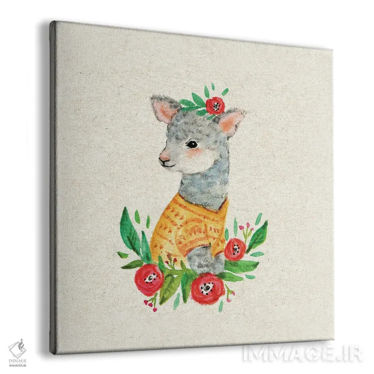 تابلو بره و گلها اثر برنادت اوربانویک - نمای پرسپکتیو محصول