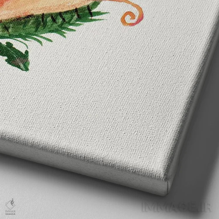 تابلو مامان و من اثر برنادت اوربانویک - نمای نزدیک بافت بوم