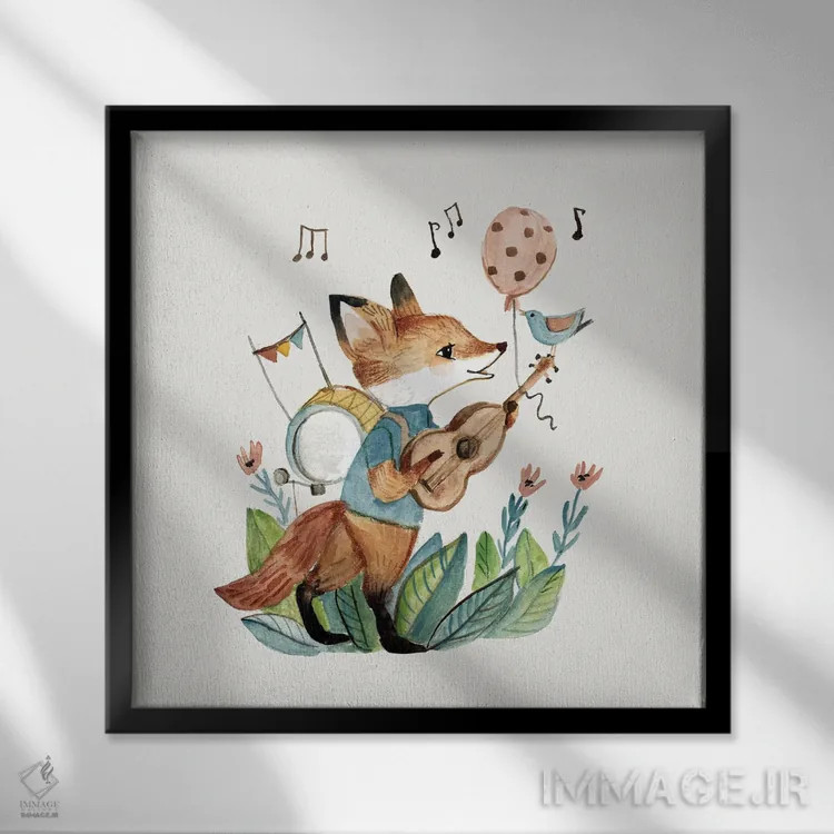 تابلو آواز برای پرندگان اثر برنادت اوربانویک - نمای قابدار مشکی