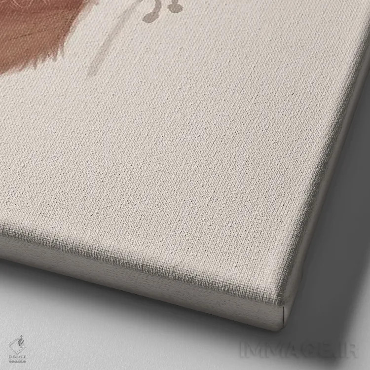 تابلو روباه کوچولو اثر برنادت اوربانویک - نمای نزدیک بافت بوم