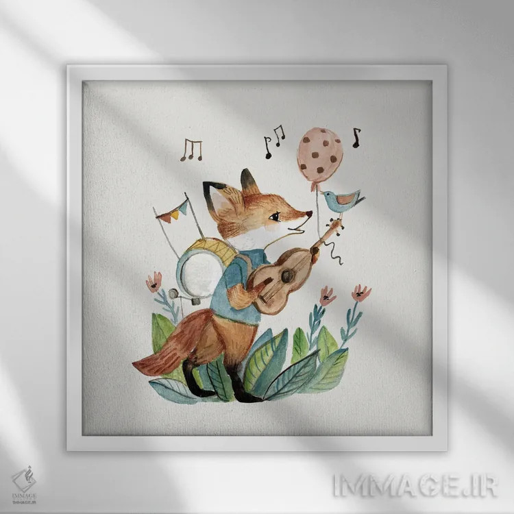 تابلو آواز برای پرندگان اثر برنادت اوربانویک - نمای قابدار سفید