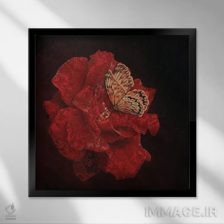 تابلو توری اثر بابت ون دن برگ - نمای قابدار مشکی