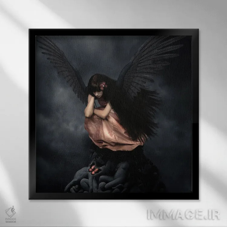 تابلو برآمدن اثر بابت ون دن برگ - نمای قابدار مشکی