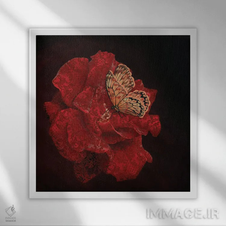 تابلو توری اثر بابت ون دن برگ - نمای قابدار سفید