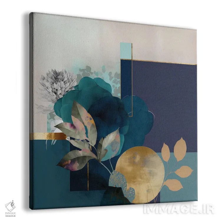تابلو گلهای طلایی کلاسیک اثر بلا ایو - نمای پرسپکتیو محصول