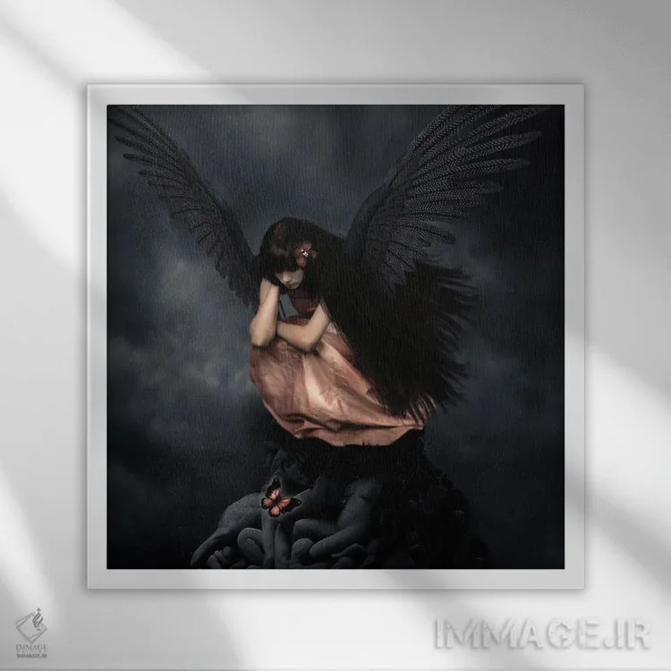 تابلو برآمدن اثر بابت ون دن برگ - نمای قابدار سفید