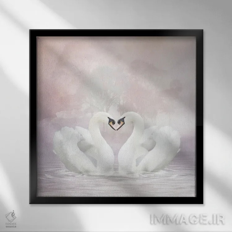 تابلو کارت عشق II (عنوان هلندی) اثر بابت ون دن برگ - نمای قابدار مشکی