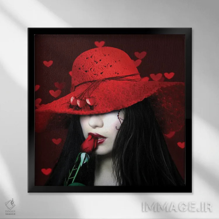 تابلو قلبهای زنده اثر بابت ون دن برگ - نمای قابدار مشکی