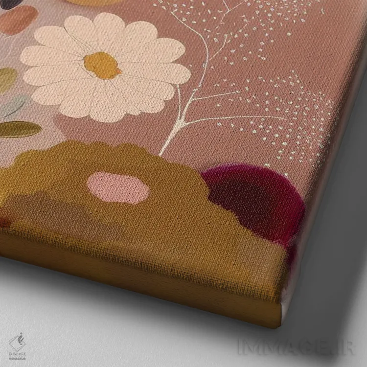 تابلو آوریل (ماه میلادی) اثر بلا ایو - نمای نزدیک بافت بوم