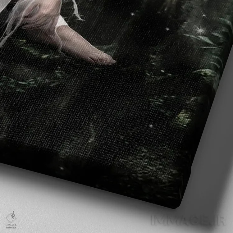 تابلو کتلین جاودانهٔ من ۲۰۱۵ اثر بابت ون دن برگ - نمای نزدیک بافت بوم