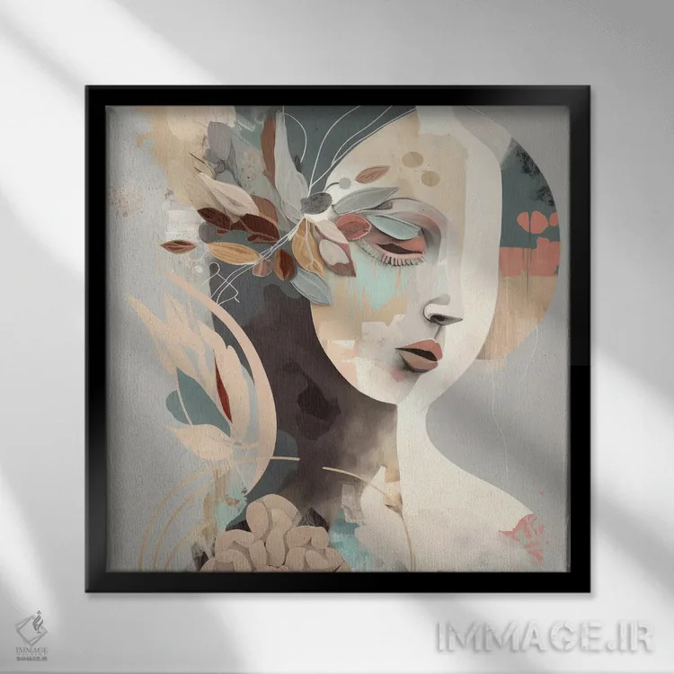 تابلو آدری اثر بلا ایو - نمای قابدار مشکی