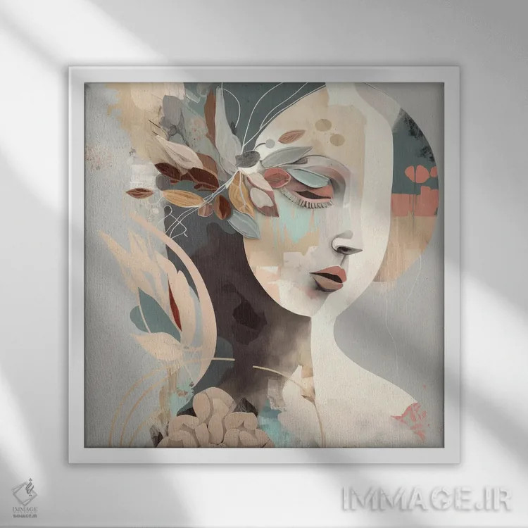 تابلو آدری اثر بلا ایو - نمای قابدار سفید