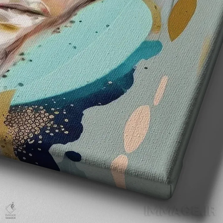 تابلو شکوفهٔ استر اثر بلا ایو - نمای نزدیک بافت بوم