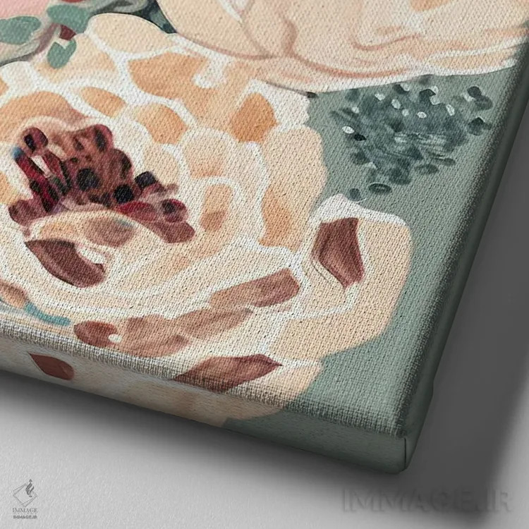 تابلو خسته (یا پریدهرنگ) اثر بلا ایو - نمای نزدیک بافت بوم