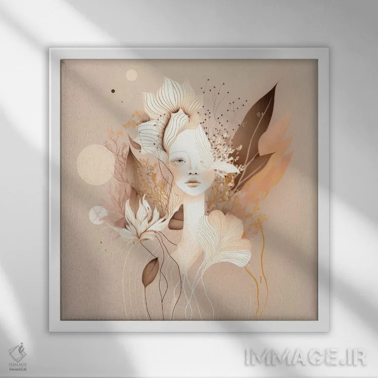 تابلو فائونا فیونا اثر بلا ایو - نمای قابدار سفید