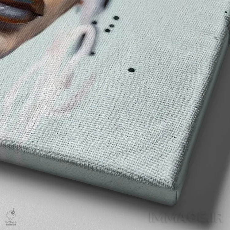 تابلو ژادور (به معنی دوست دارم - فرانسوی) اثر بلا ایو - نمای نزدیک بافت بوم