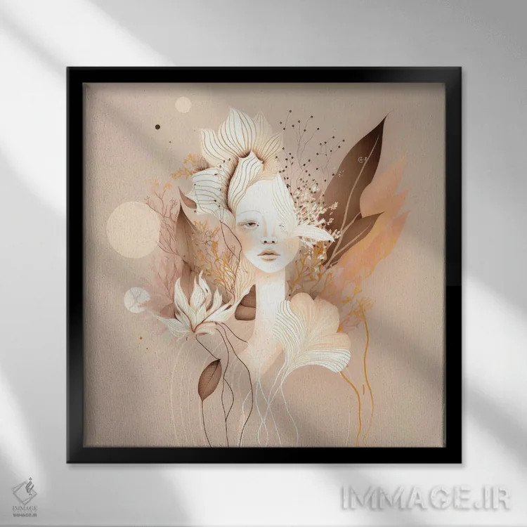 تابلو فائونا فیونا اثر بلا ایو - نمای قابدار مشکی