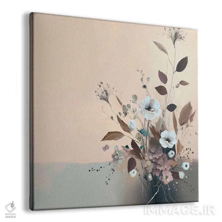 تابلو هنر سادهٔ گل اثر بلا ایو - نمای پرسپکتیو محصول