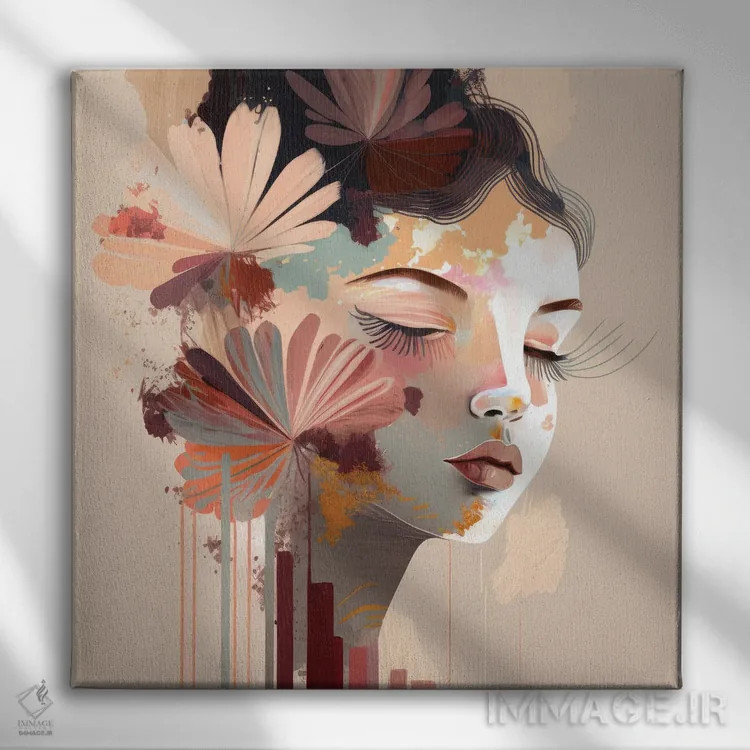 تابلو زهرا اثر بلا ایو - نمای روبهرو روی دیوار