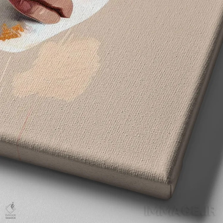 تابلو زهرا اثر بلا ایو - نمای نزدیک بافت بوم