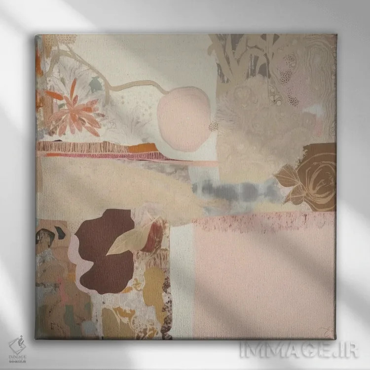 تابلو کلاژ زیبای زمین اثر بلا ایو - نمای روبهرو روی دیوار