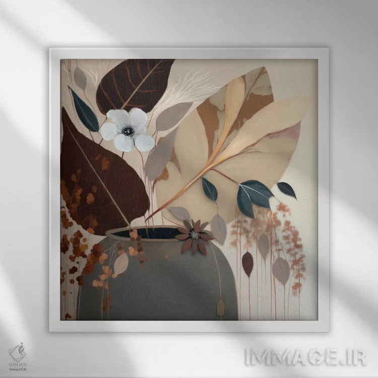 تابلو عطر گلهای زیبا اثر بلا ایو - نمای قابدار سفید