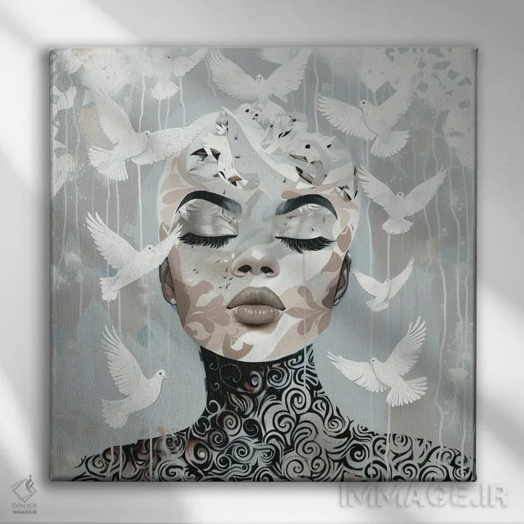 تابلو آزادم کن اثر بلا ایو - نمای روبهرو روی دیوار