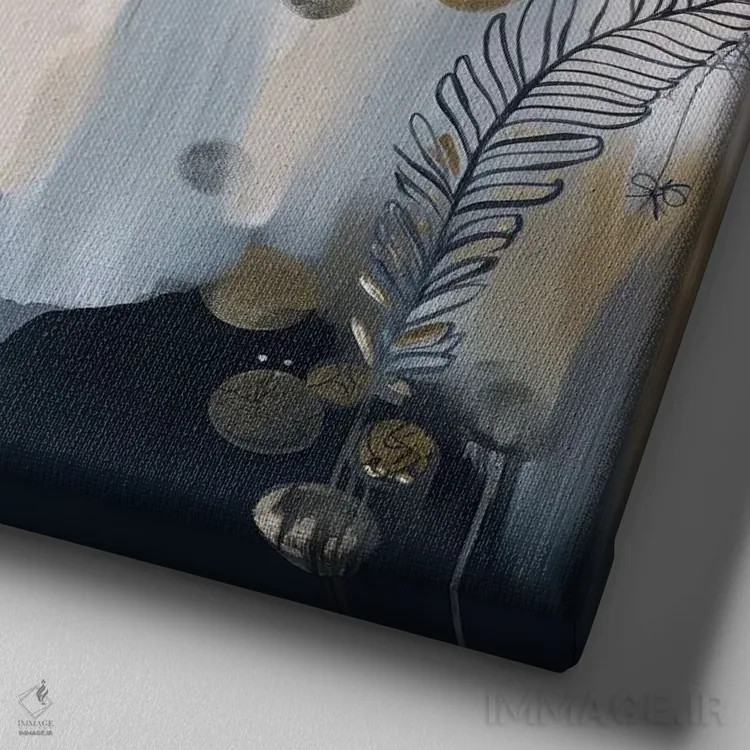 تابلو تکمیل فلور (گل) اثر بلا ایو - نمای نزدیک بافت بوم