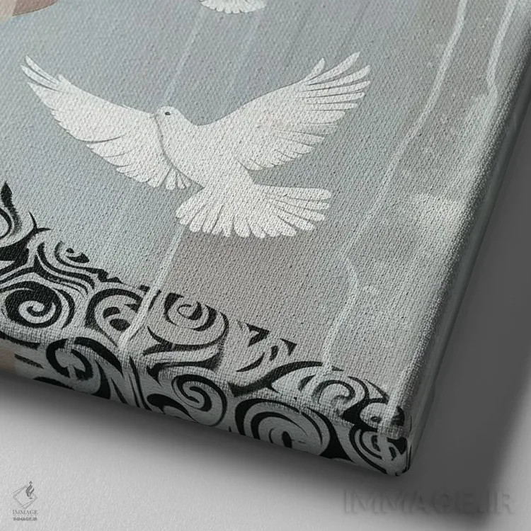 تابلو آزادم کن اثر بلا ایو - نمای نزدیک بافت بوم