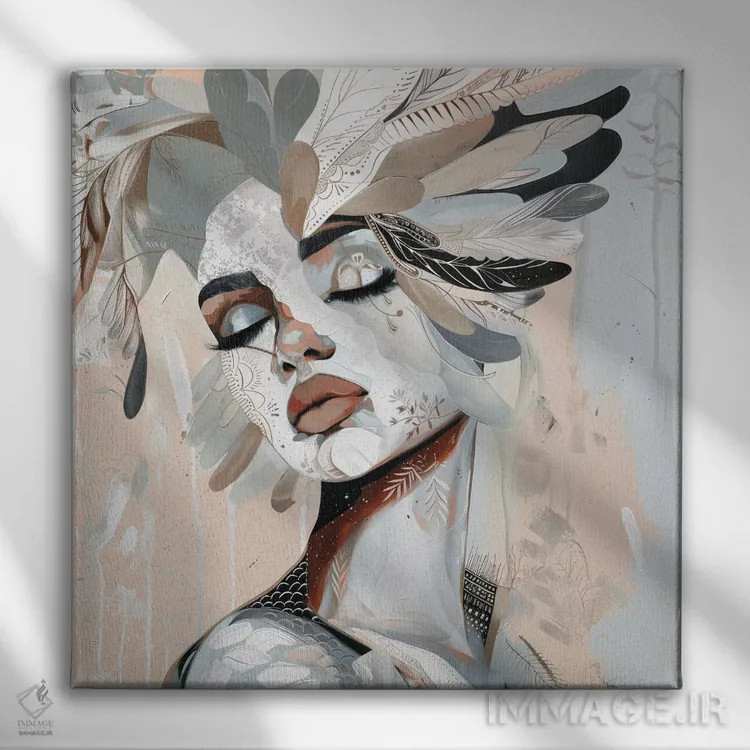 تابلو پر آبی اثر بلا ایو - نمای روبهرو روی دیوار