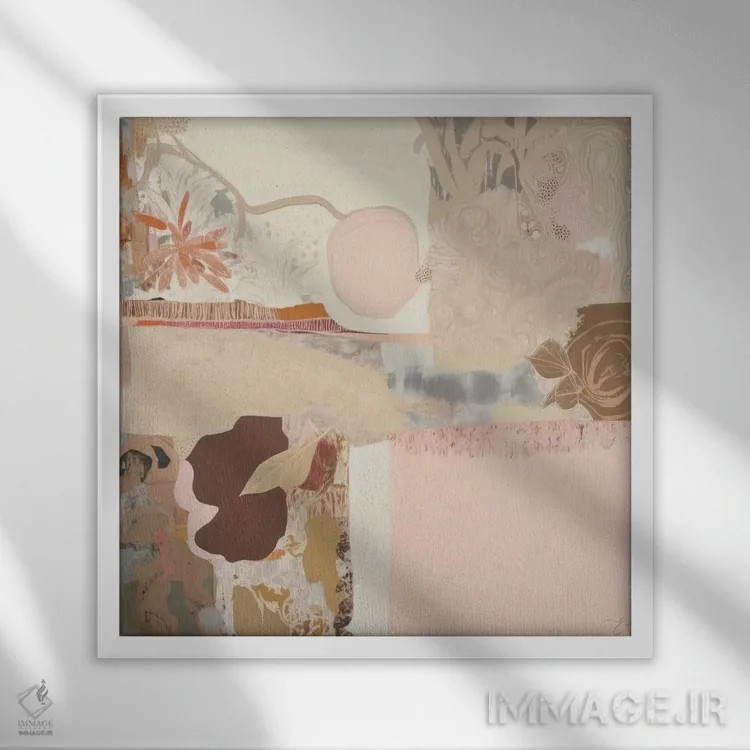 تابلو کلاژ زیبای زمین اثر بلا ایو - نمای قابدار سفید