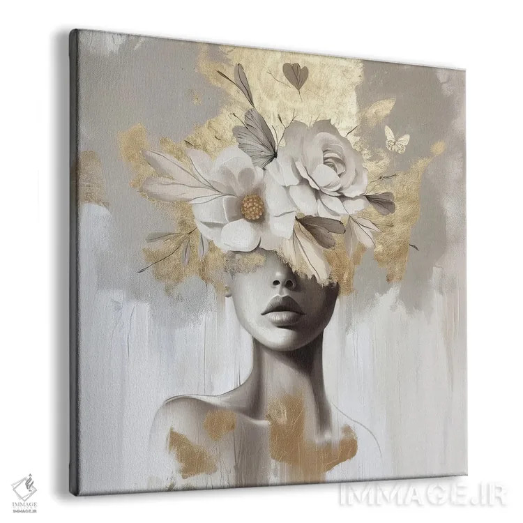 تابلو برگ طلایی زارا اثر بلا ایو - نمای پرسپکتیو محصول