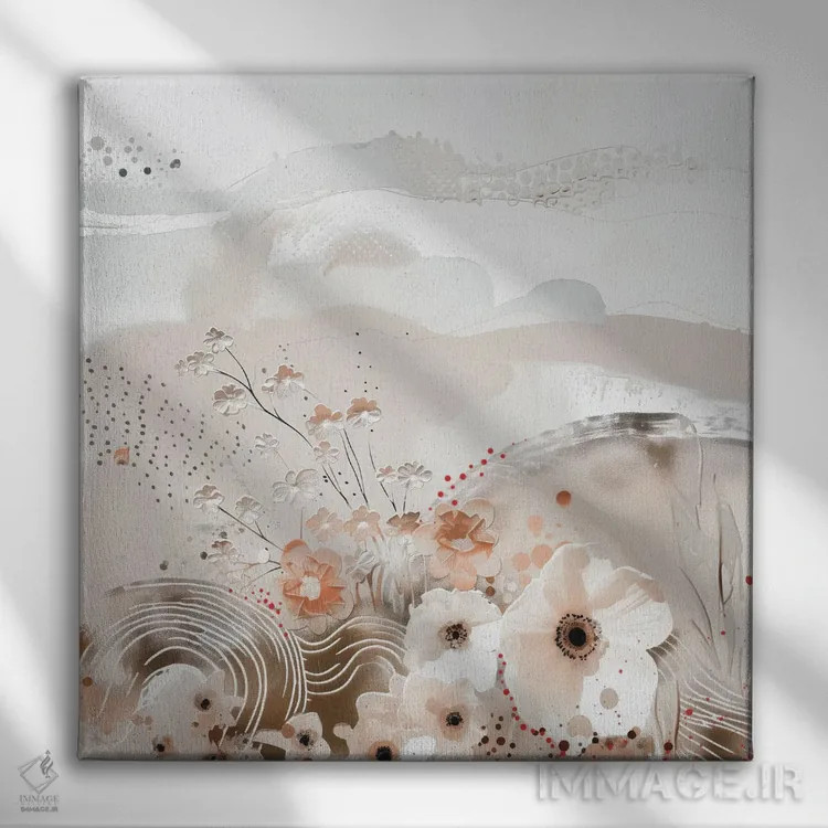 تابلو شکوفهٔ میوکی ۱ (نام ژاپنی) اثر بلا ایو - نمای روبهرو روی دیوار