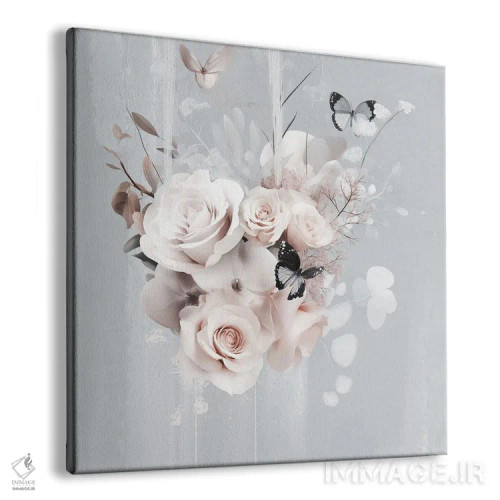 تابلو پرده گل آبی بوهو اثر بلا ایو - نمای پرسپکتیو محصول