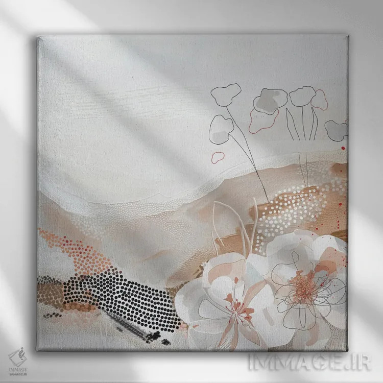 تابلو شکوفهٔ میوکی ۲ (نام ژاپنی) اثر بلا ایو - نمای روبهرو روی دیوار