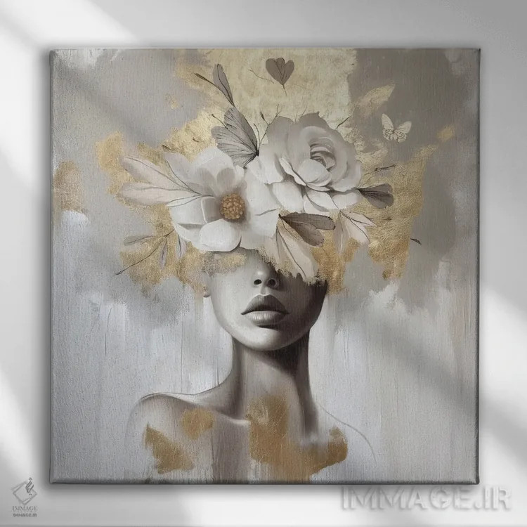 تابلو برگ طلایی زارا اثر بلا ایو - نمای روبهرو روی دیوار