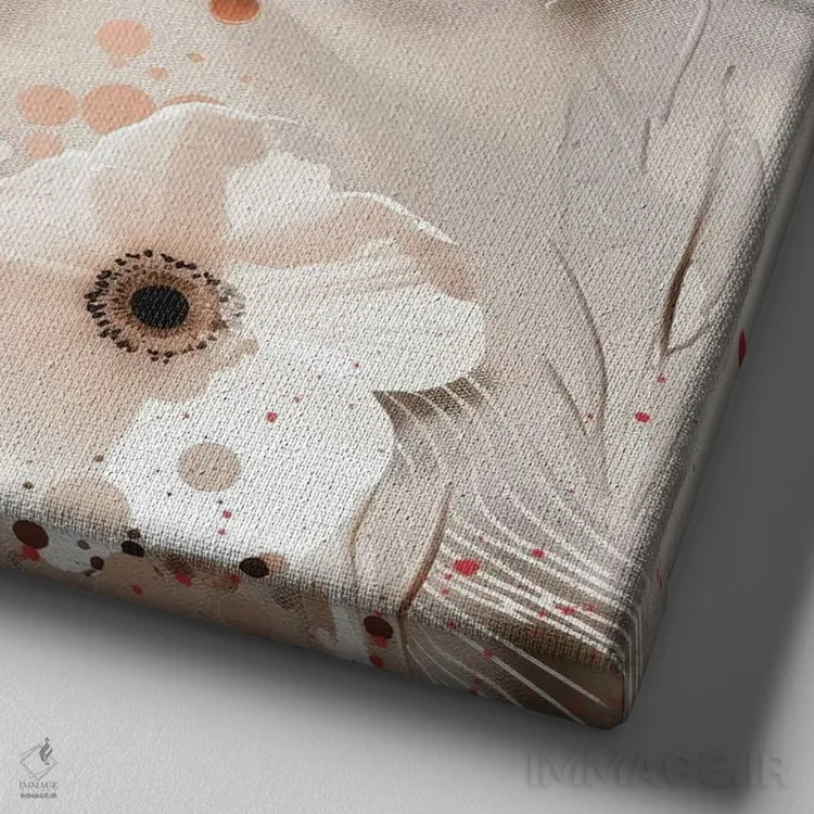 تابلو شکوفهٔ میوکی ۱ (نام ژاپنی) اثر بلا ایو - نمای نزدیک بافت بوم