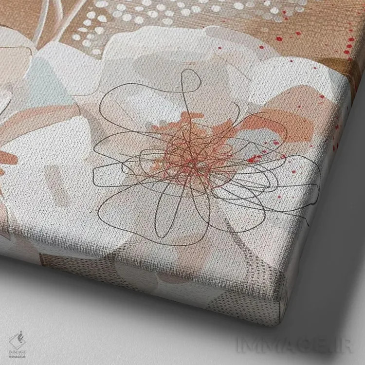 تابلو شکوفهٔ میوکی ۲ (نام ژاپنی) اثر بلا ایو - نمای نزدیک بافت بوم