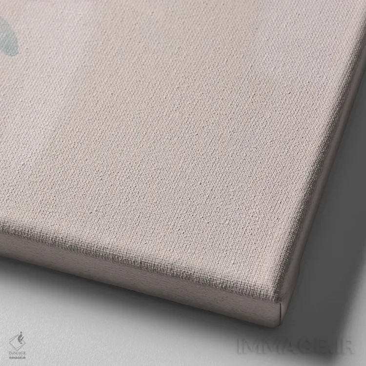 تابلو گلبرگ صورتی انتزاعی اثر بلا ایو - نمای نزدیک بافت بوم