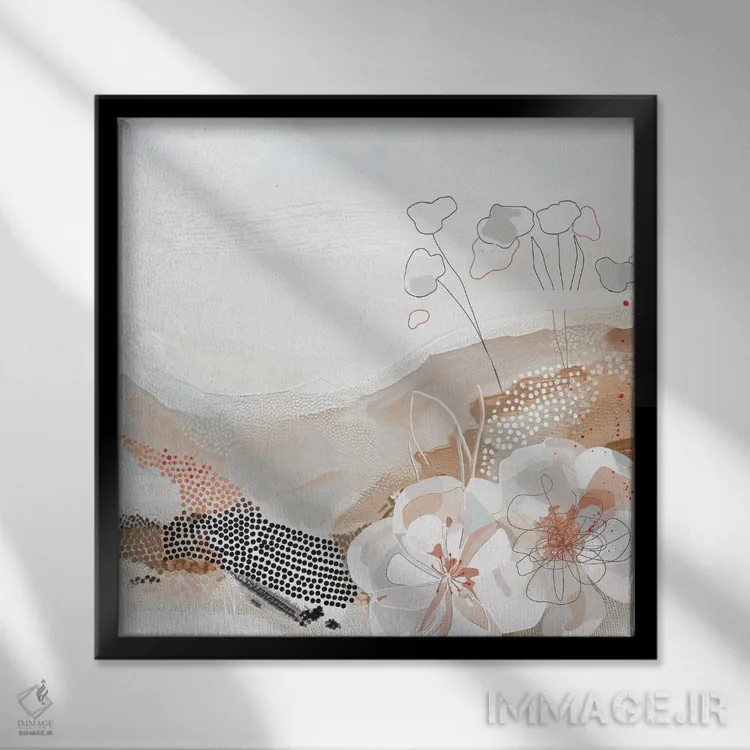 تابلو شکوفهٔ میوکی ۲ (نام ژاپنی) اثر بلا ایو - نمای قابدار مشکی